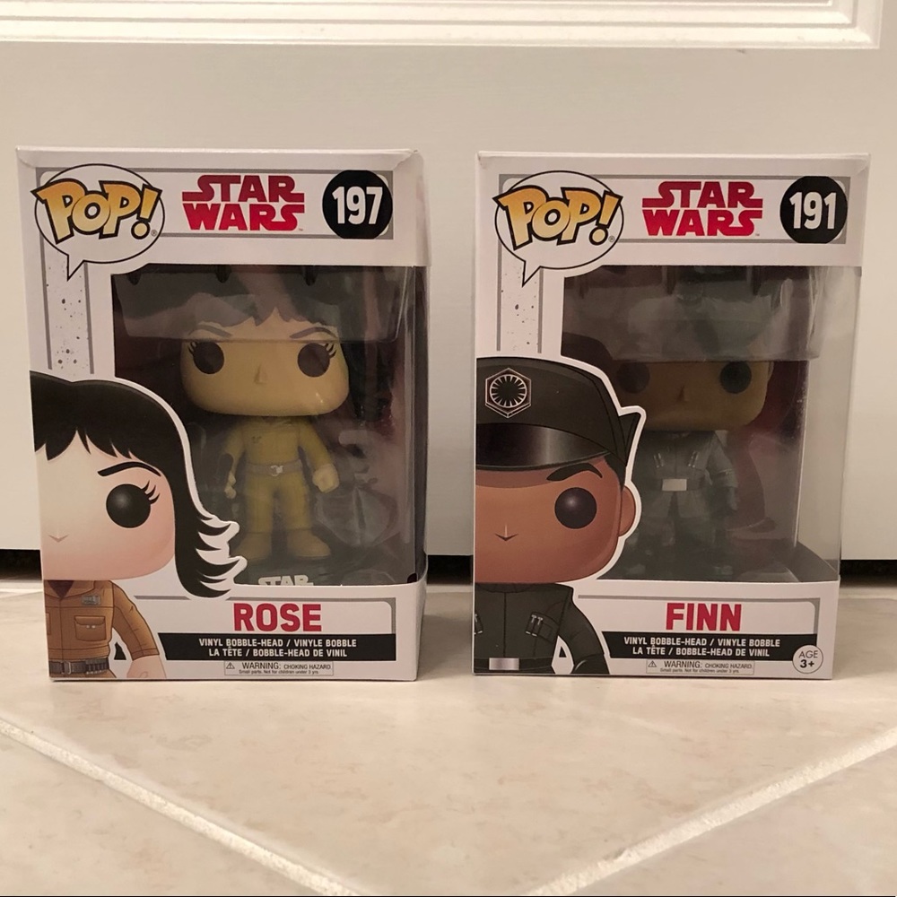 Funko Pop Star Wars Bundle #191 FINN & #197 ROSE
